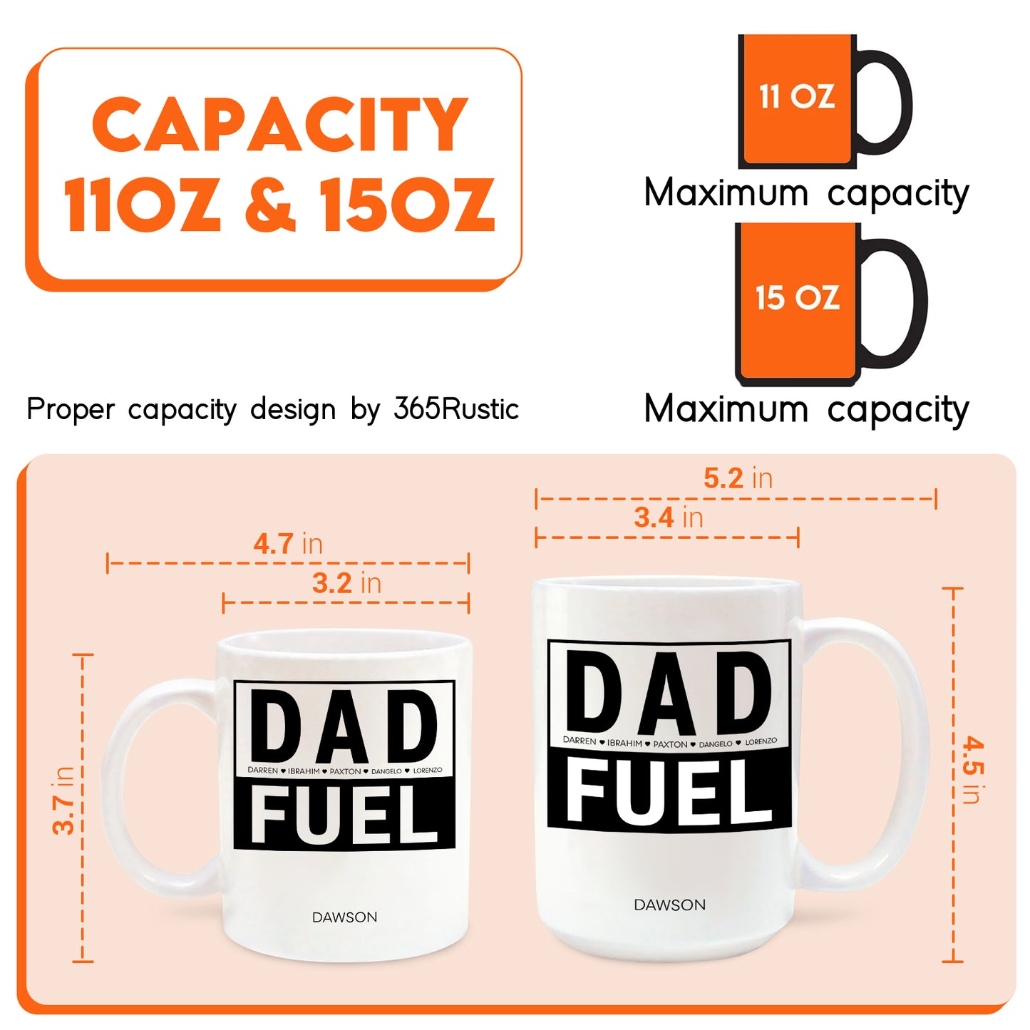 Gift For Dad - Dad Fuel - Personalized Mug