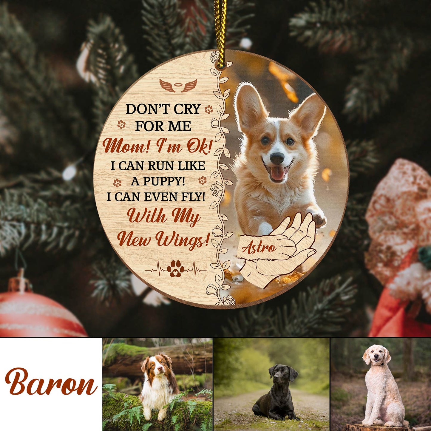 Pet Lovers - Don't Cry For Me Memoria - Personalized Acrylic Ornament