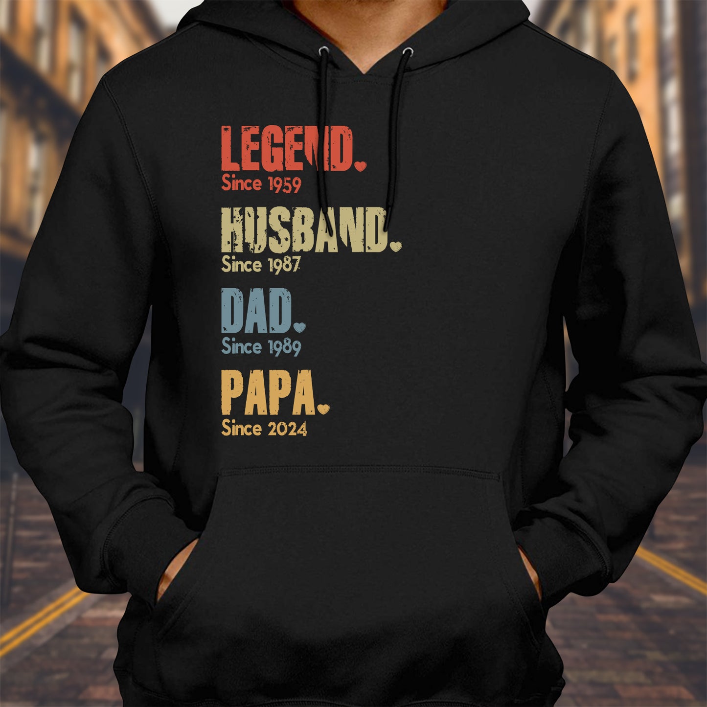 Family - Legend, Husband, Dad And Papa Since - Family Personalized Shirt