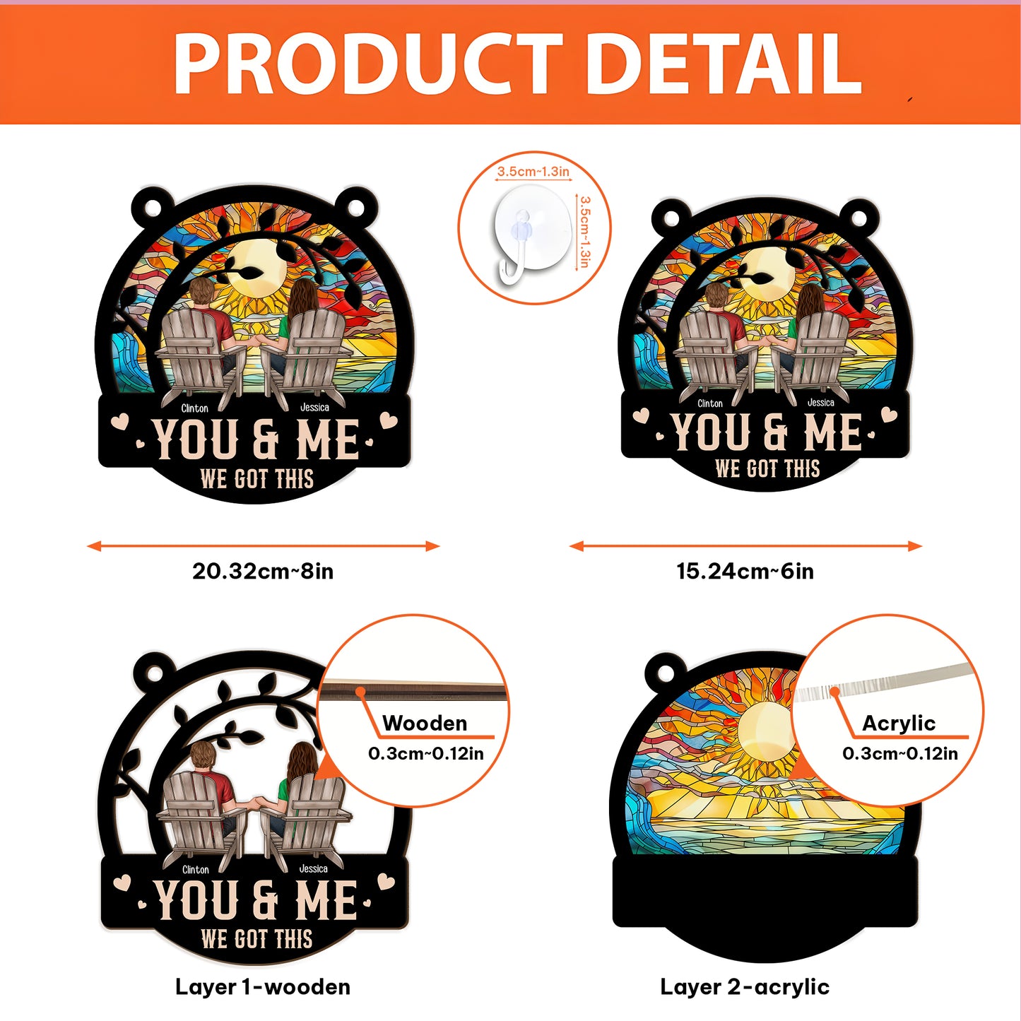 Couple - You & Me We Got This - Personalized Suncatcher Ornament