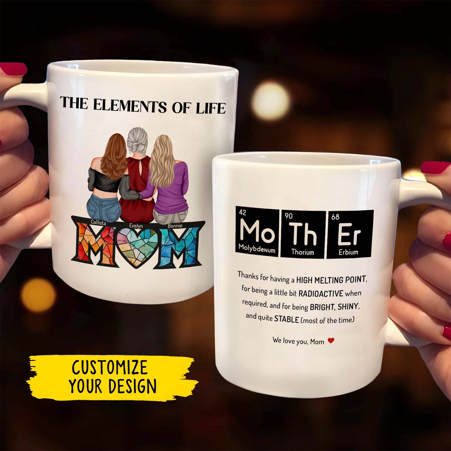 Mother - The Elements Of Life - Gift For Mom - Personalized Mug