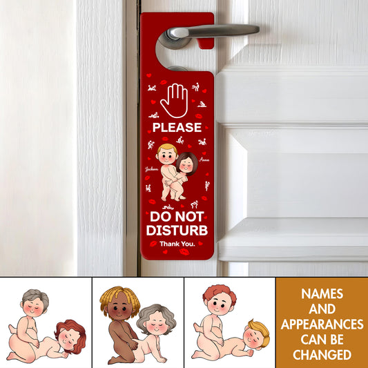 Couple - Do Not Disturb - Personalized Door Hanger