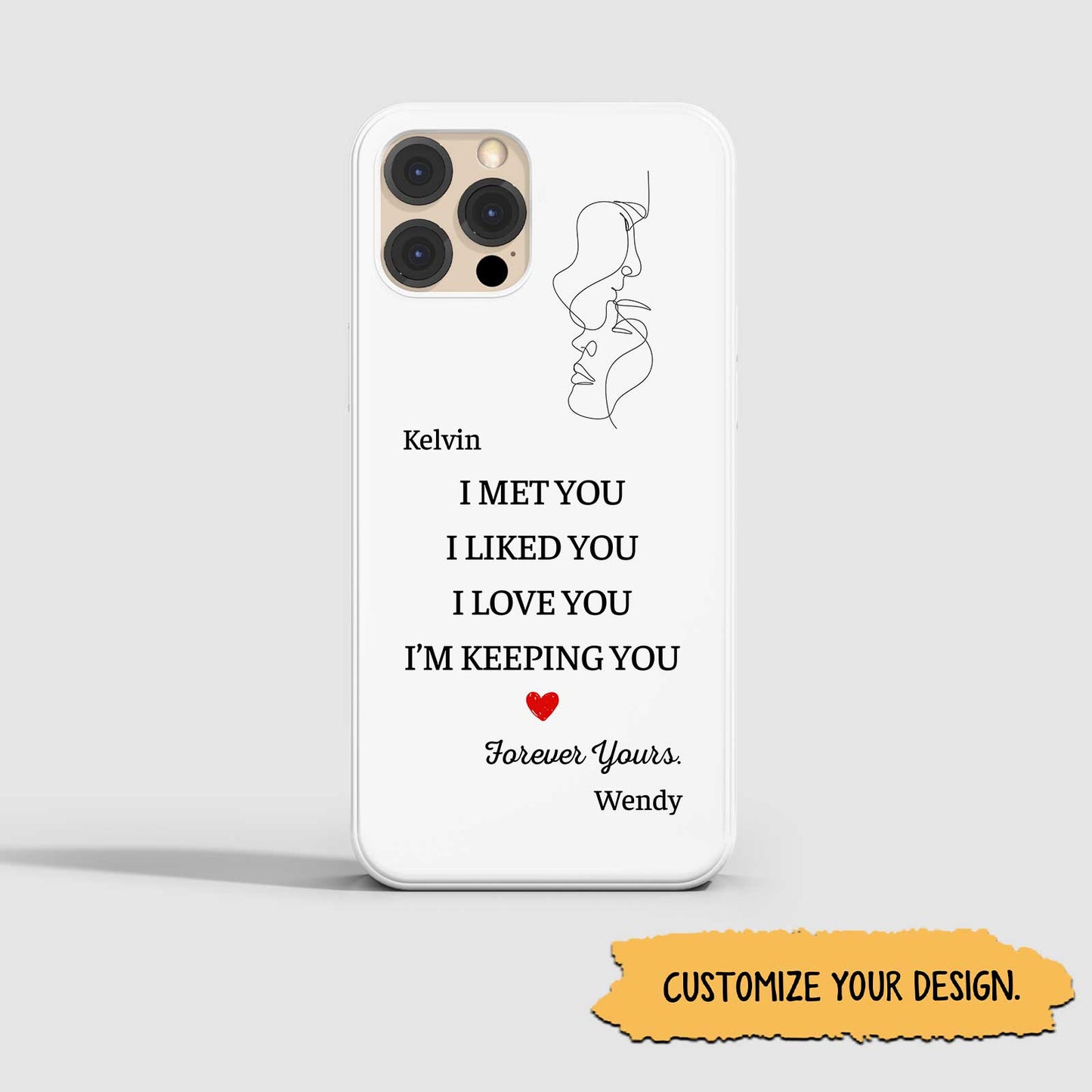 Couple - I Met You - Personalized Phone Case