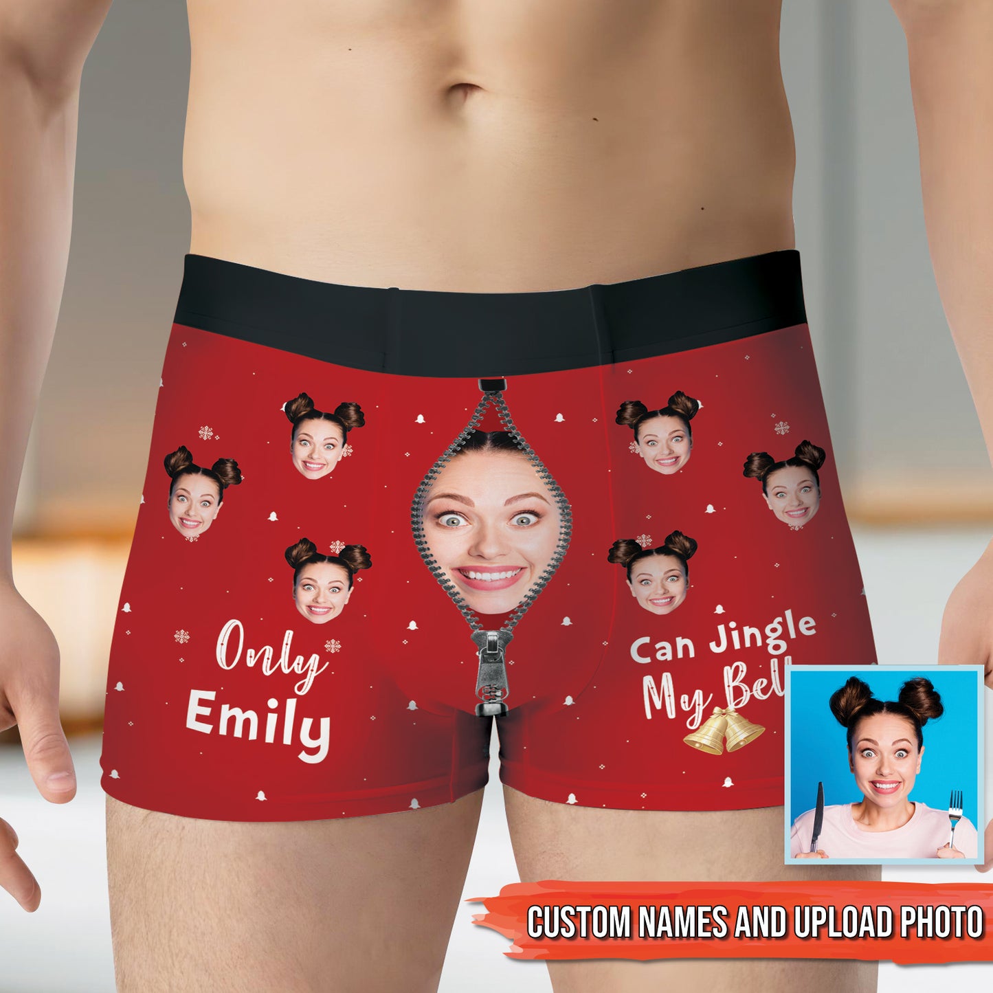 Couple - Only ... Can Jingle My Bells - Personalized Boxer