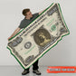 For Friend - Sleep Like A Millionaire - Personalized Dollar Blanket