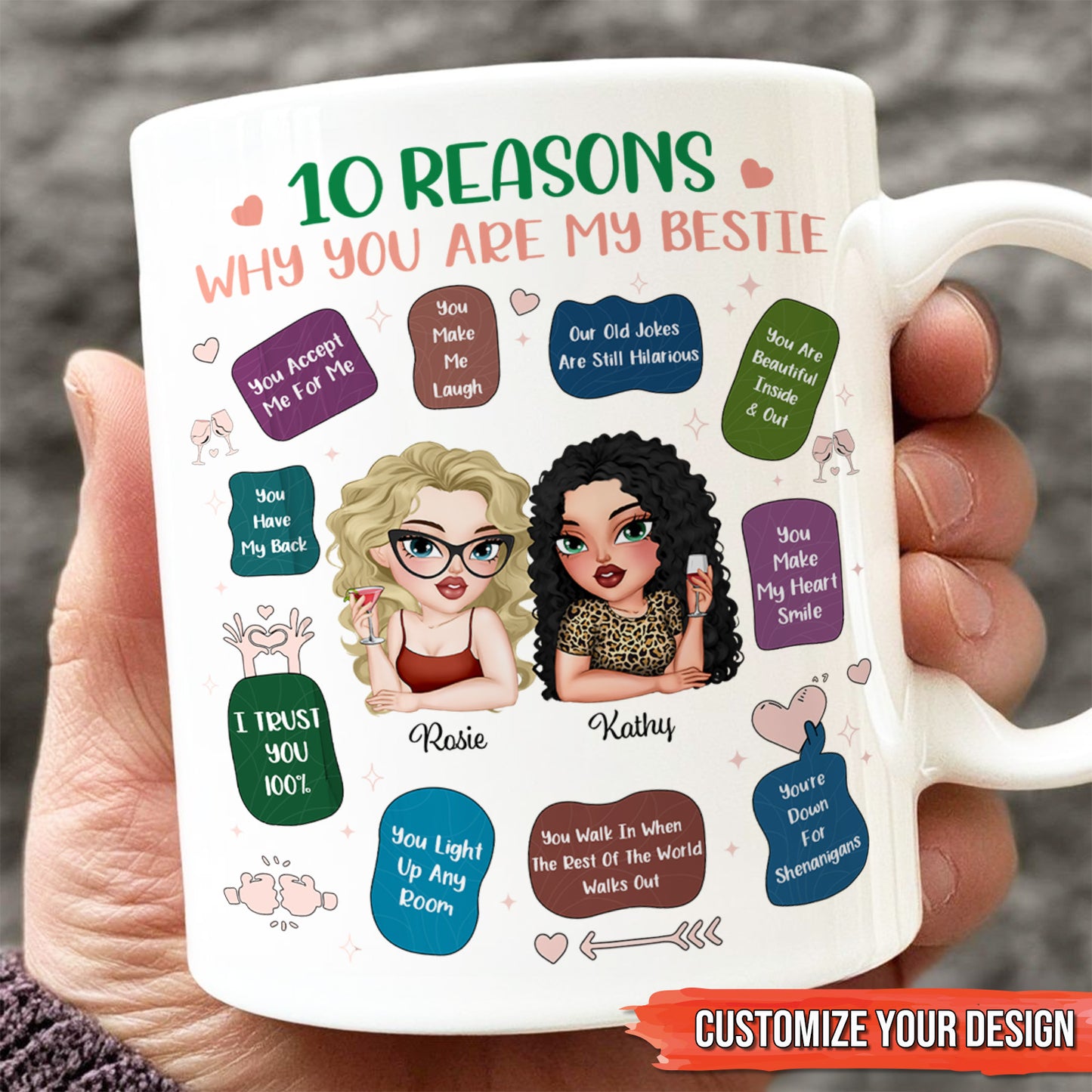 Besties - 10 Reasons Why You Are My Bestie - Personalized Mug