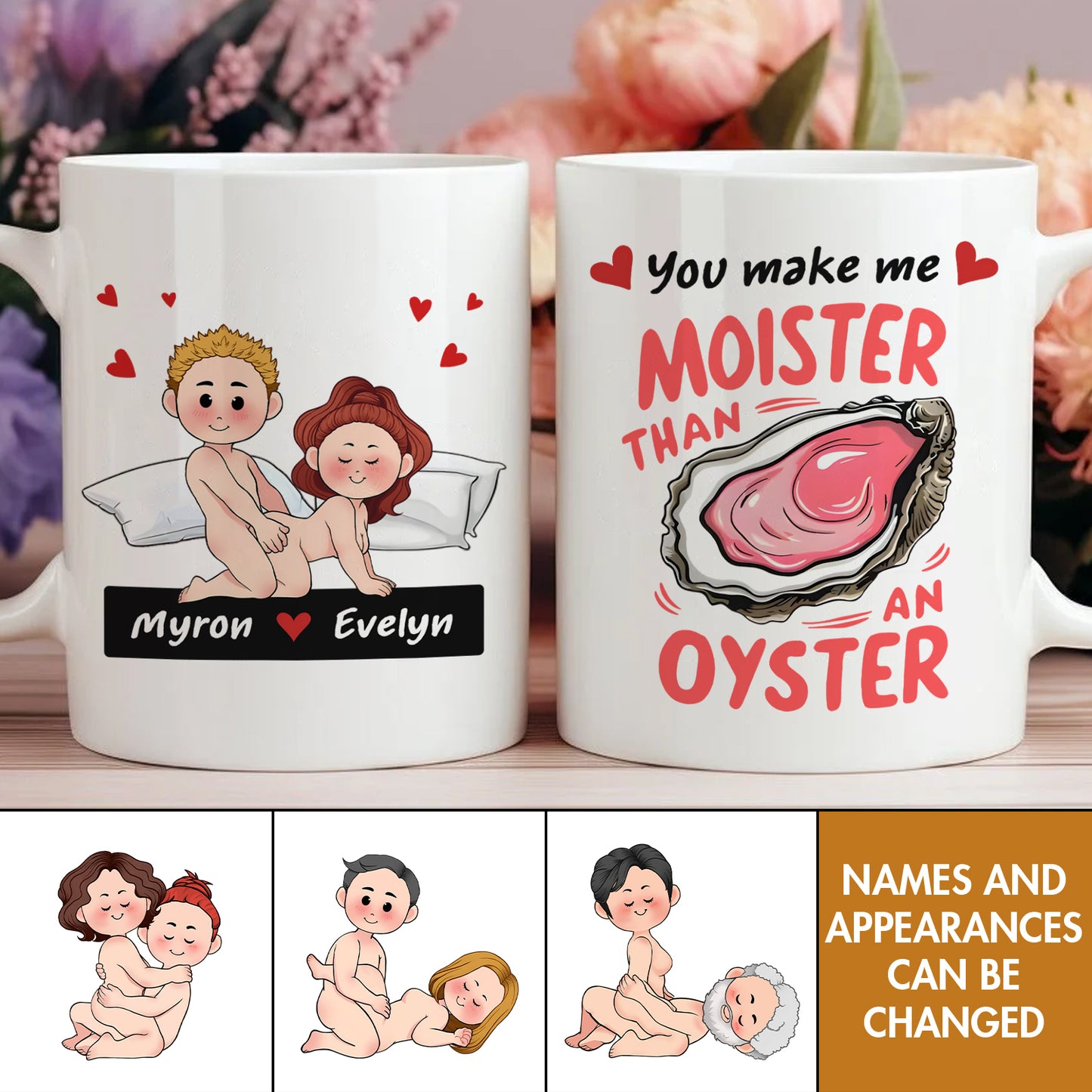 Couple - Moister Than An Oyster - Personalized Mug