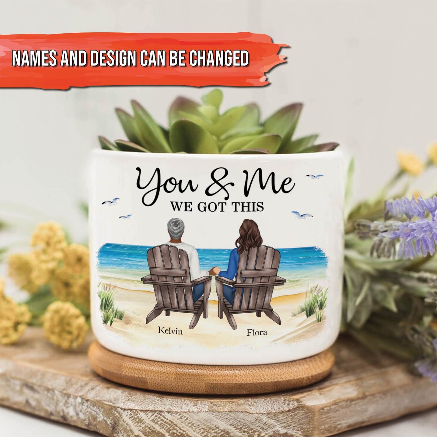 Couple - You & Me We Got This - Personalized Plant Pot