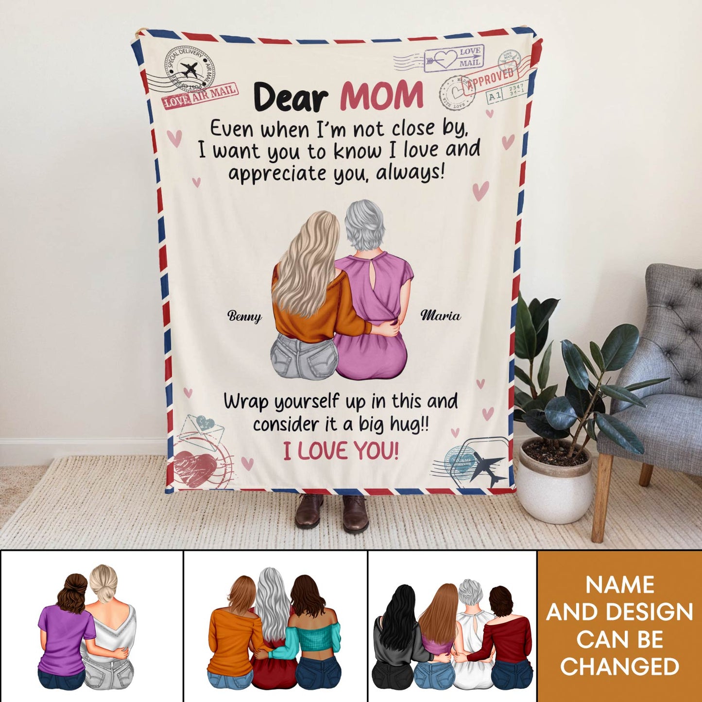 Family - Dear Mom - Personalized Blanket