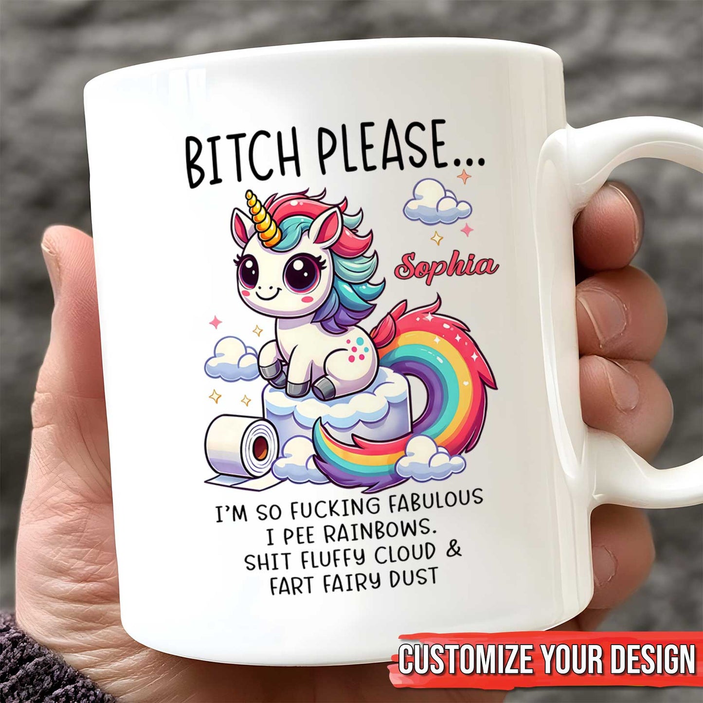 Bestie - Bitch Please - Personalized Unicorn Mug