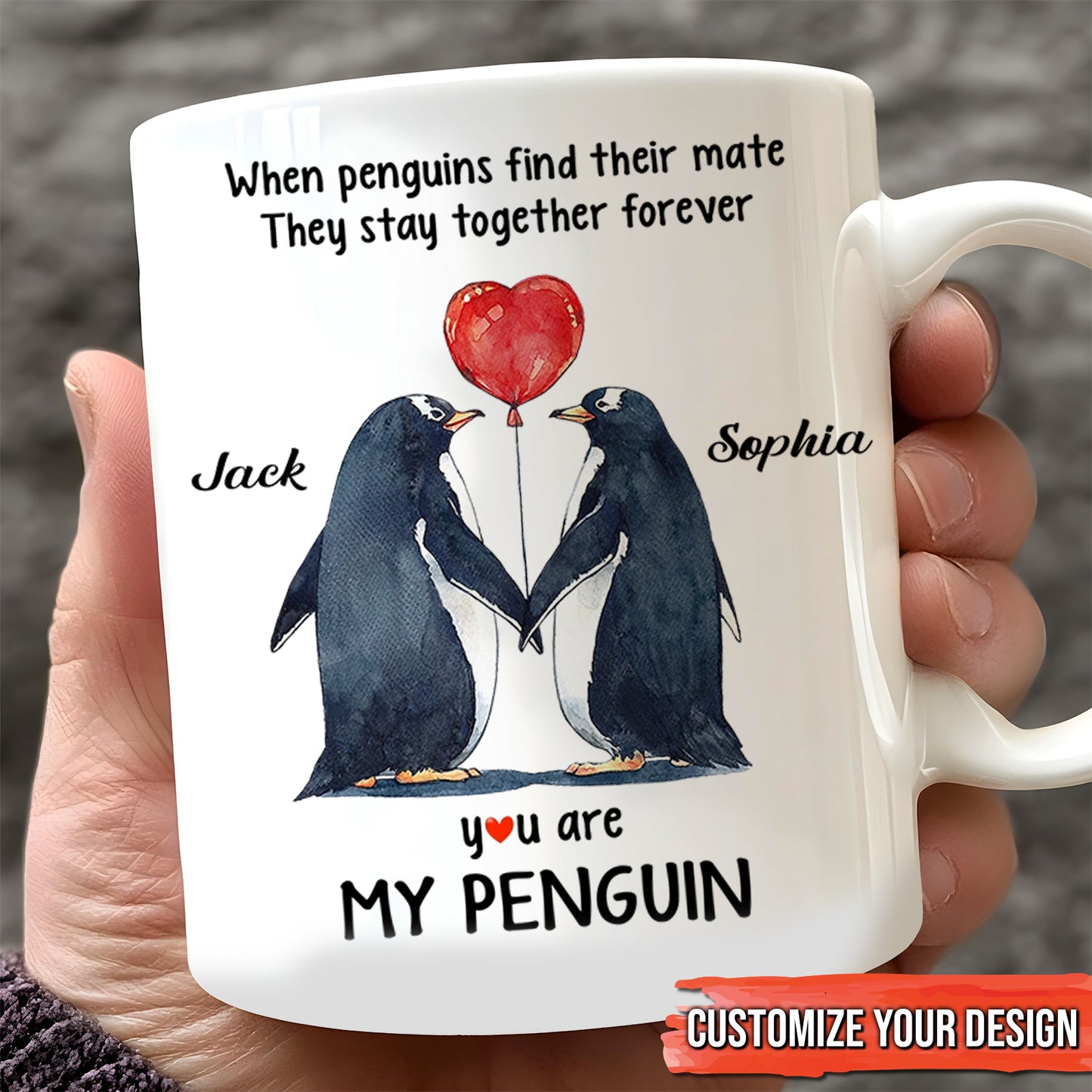 Couple - You Are My Penguin - Personalized Mug