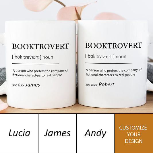 Booktrovert - Gifts For Coworker, Friends, Boss, Nurse - Personalized Mug