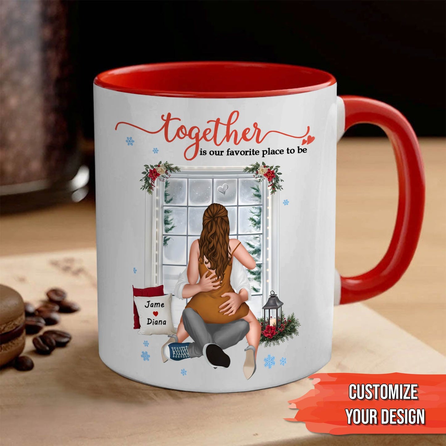 Couple - Together Is Our Favorite Place To Be - Personalized Accent Mug