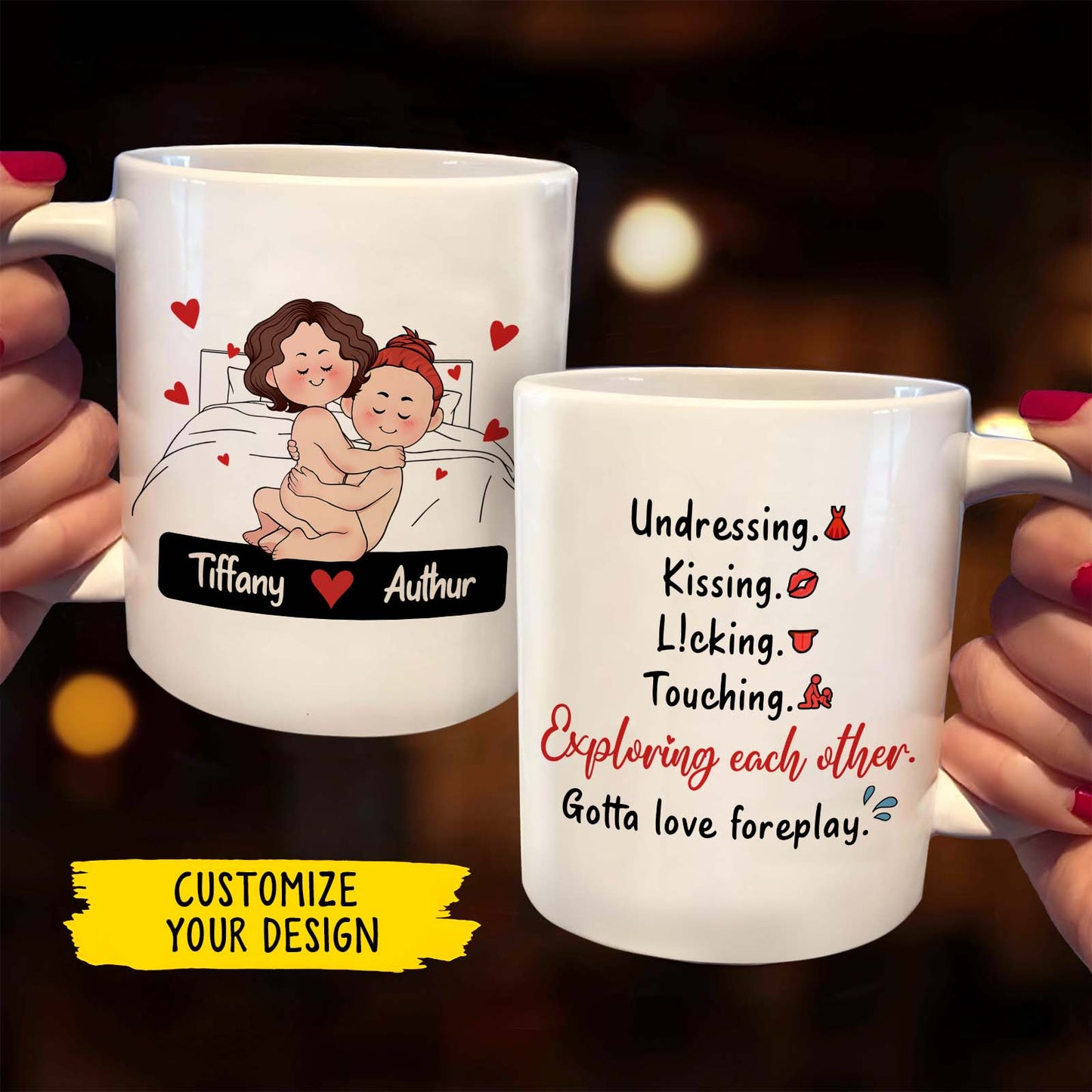 Couple - Exploring Each Other - Personalized Mug