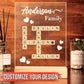 Family - Personalized Crossword LED Light