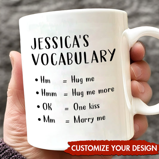 Couple - Your Love Vocabulary - Personalized Mug