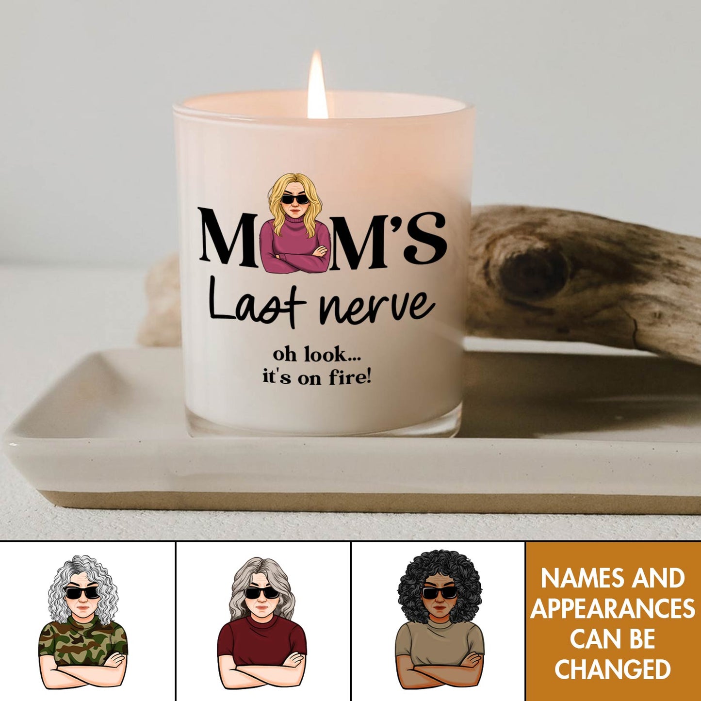 Mom - Mom's Last Nerve - Personalized Scented Candle