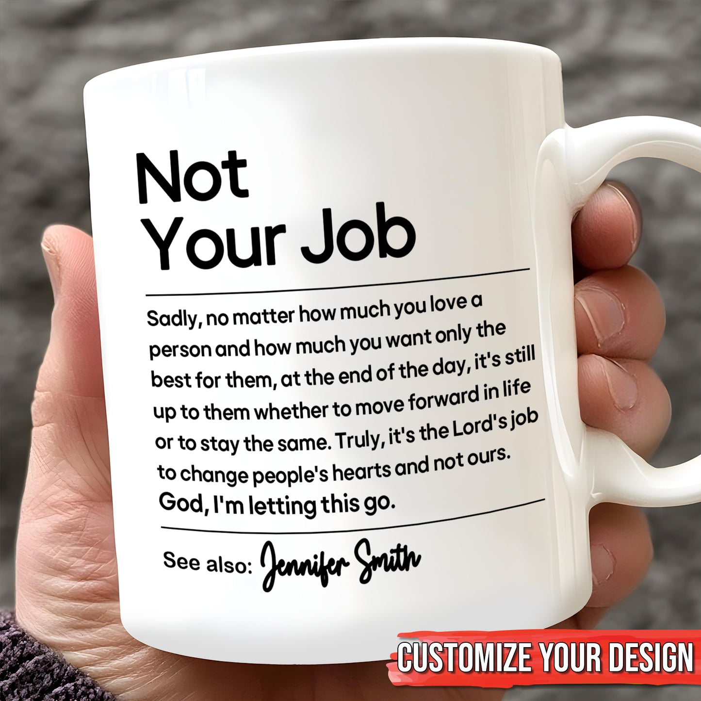 Gift For Besties, Coworker - Not Your Job - Personalized Mug