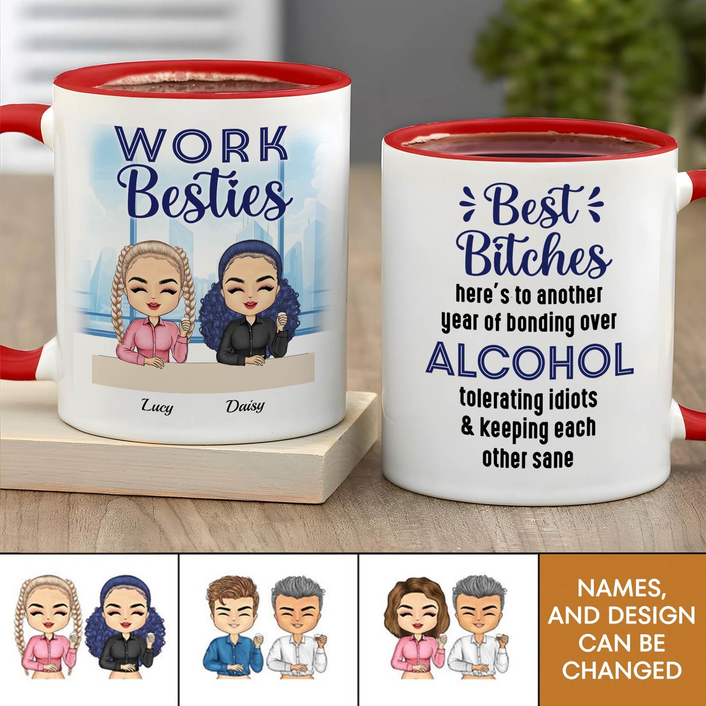 Co-worker - Because We Refuse To Be The Team That Sucks - Personalized Accent Mug