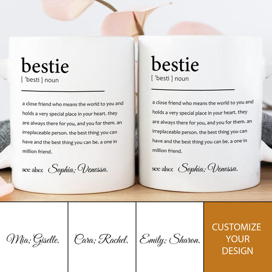 Bestie - Fun Gifts For Coworker, Friends, Boss, Nurse - Personalized Mug