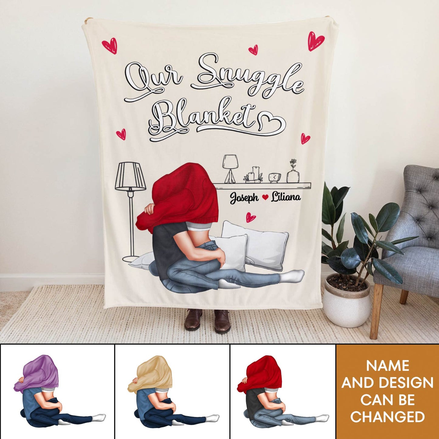 Couple - Our Snuggle Blanket - Personalized Blanket