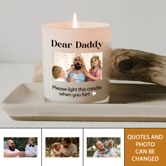 Father - Dear Daddy - Personalized Scented Candle