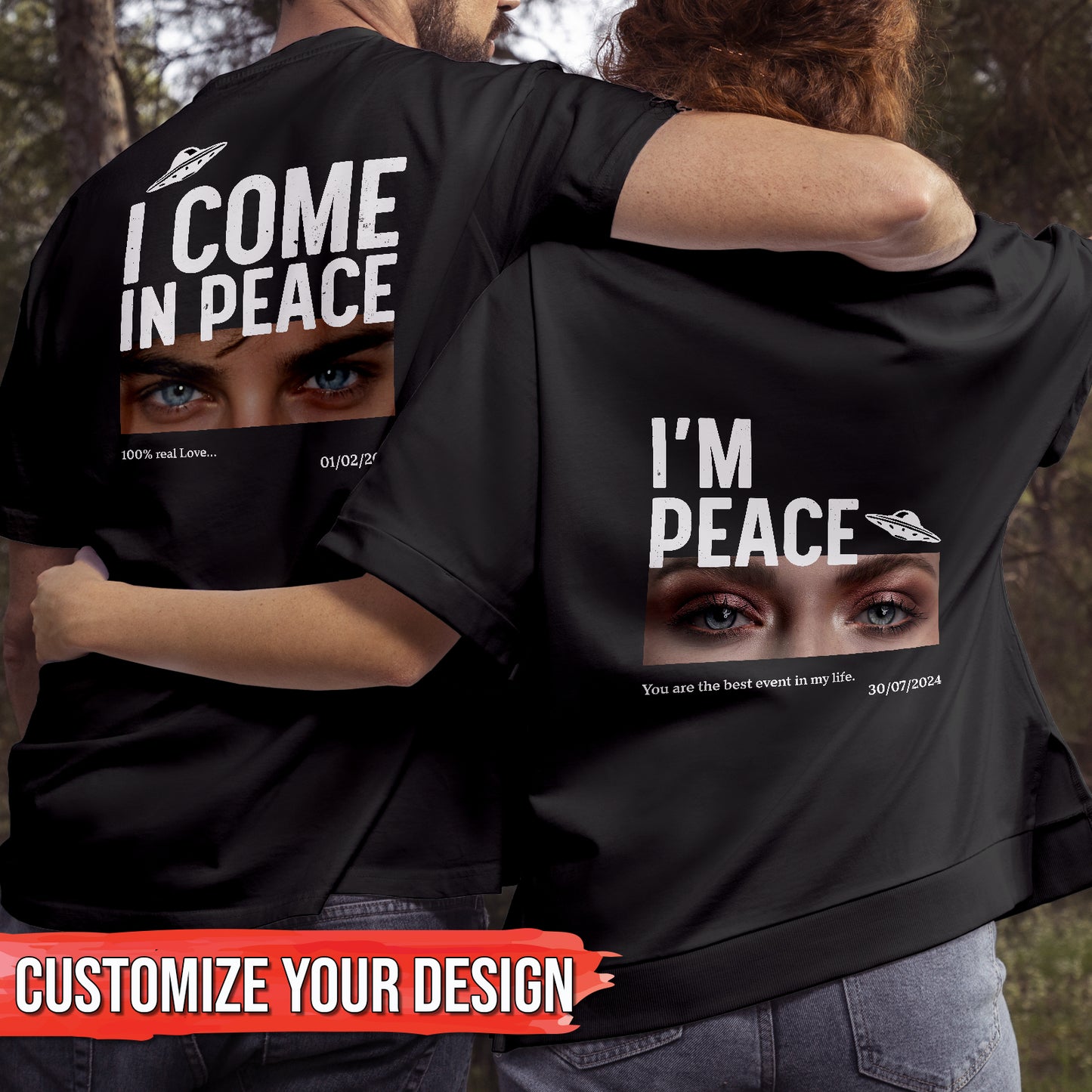 Couple - I'm Peace - Personalized T-shirt