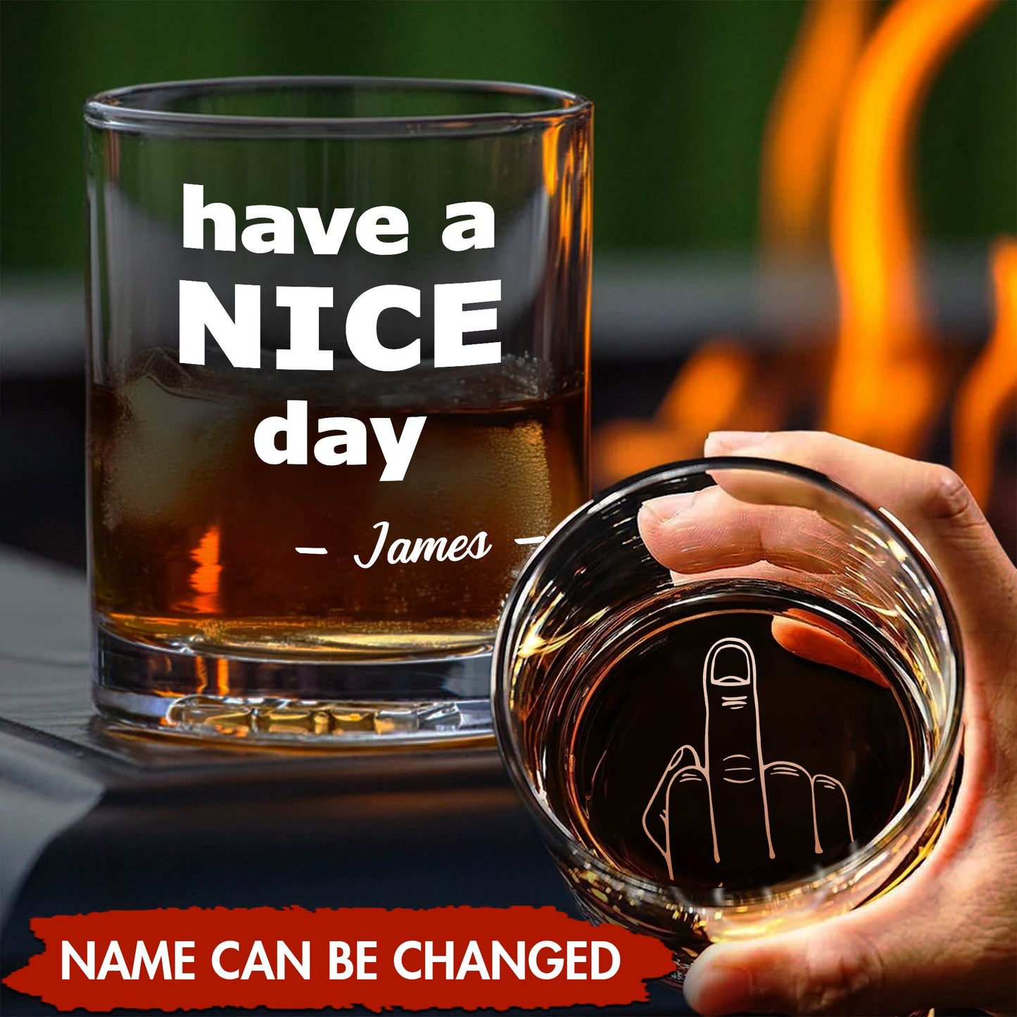 Have A Nice Day F*** - Personalized Whiskey Glass