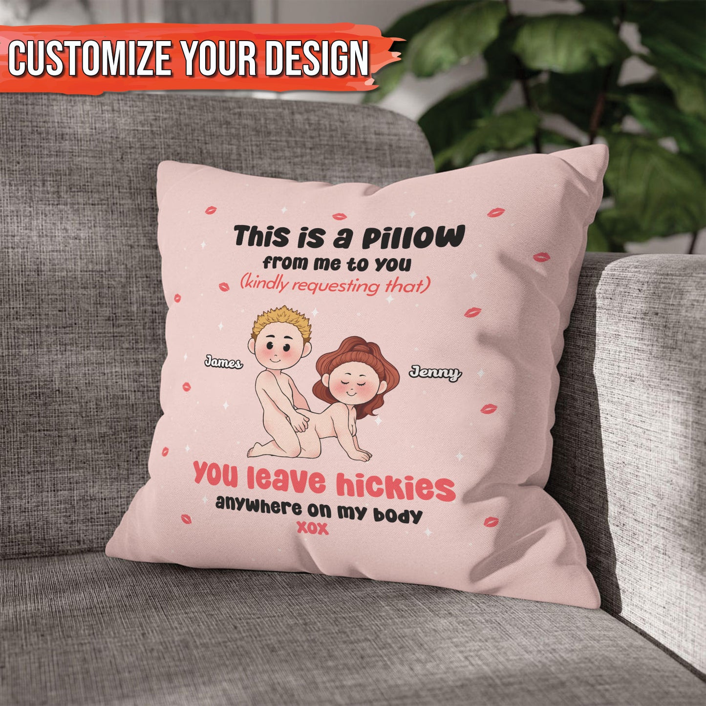 Couple - Hickies Anywhere On My Body - Personalized Pillow