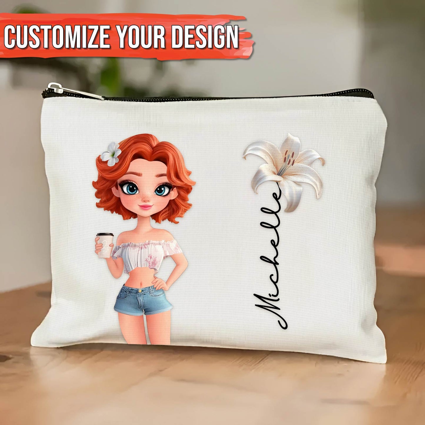 Besties - Beautifully You - Personalized Makeup Bag