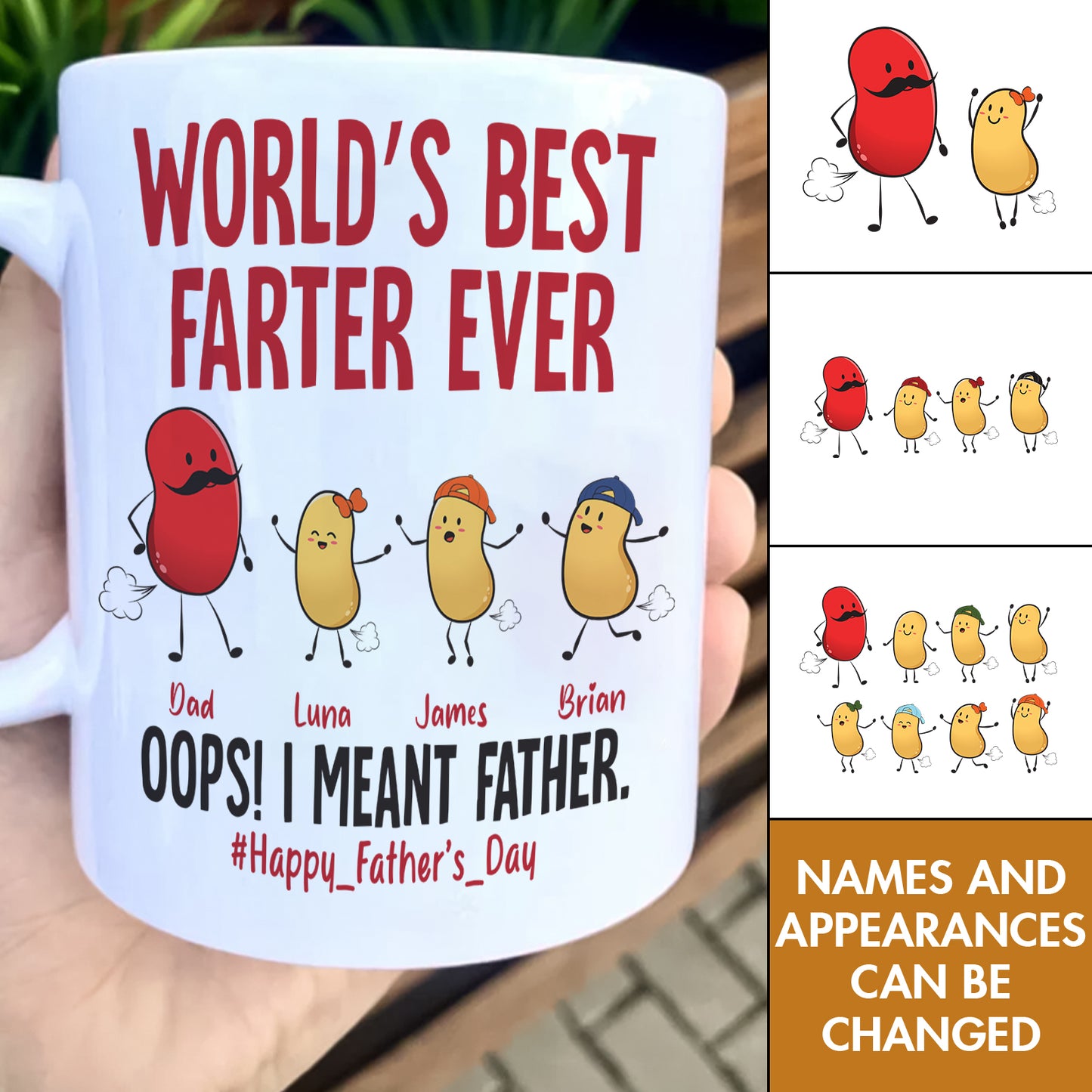 Family - World's Best Farter Ever I Mean Father Funny - Personalized Mug