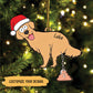 Funny Christmas With President - Personalized Dog Wooden Ornament