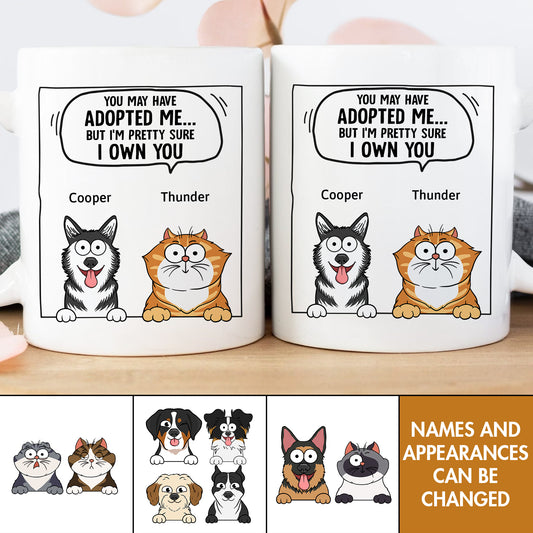 Pet Lovers - Dogs & Cats We Own You - Personalized Mug