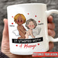 Couple - It Started With A Message - Personalized Mug