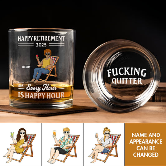 Who Cares? I Am Retired - Personalized Whiskey Glass