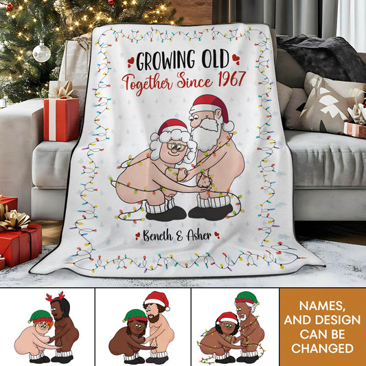 Couple - Growing Old Together - Personalized Blankets