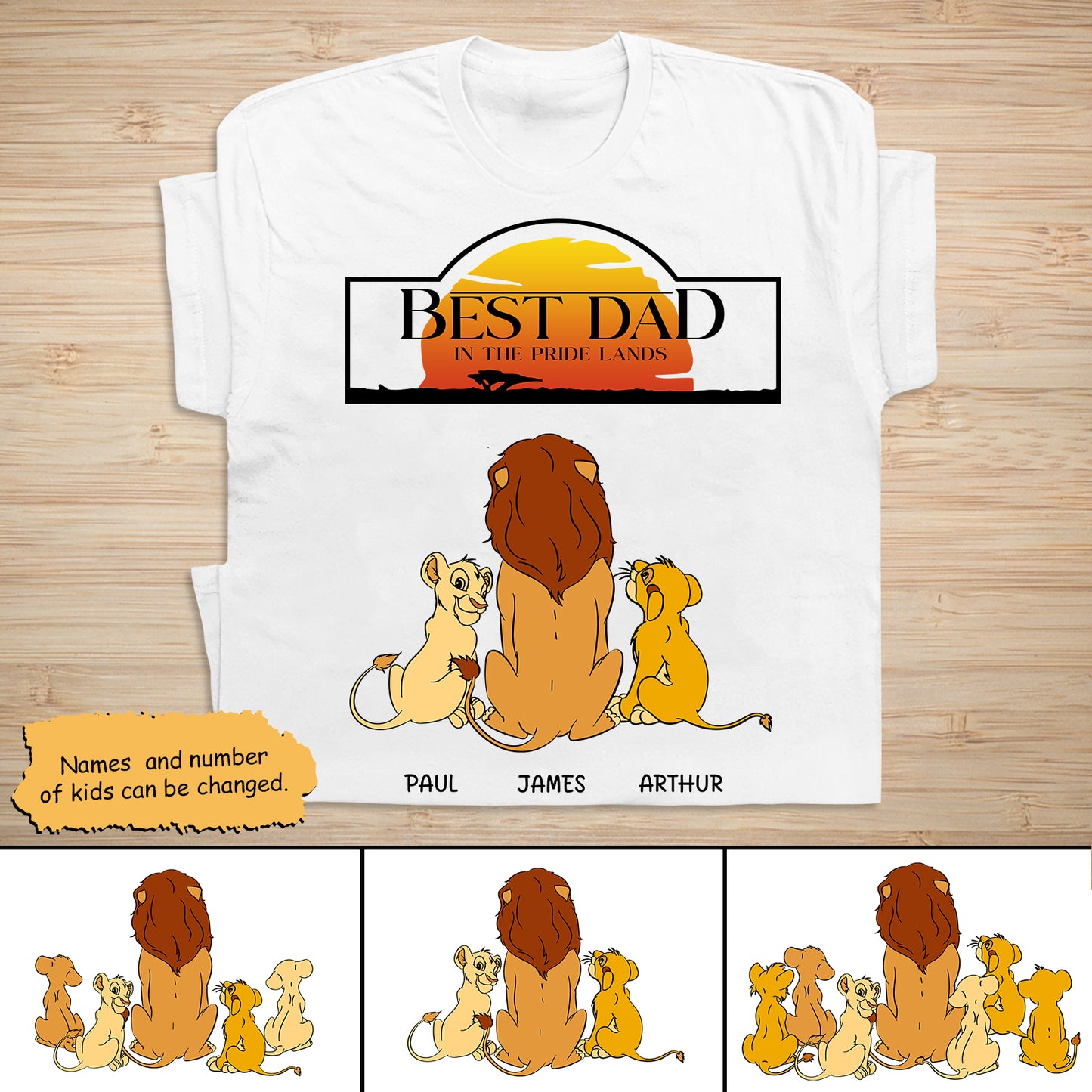 Father - Best Dad In The Pride Lands - Personalized Shirt