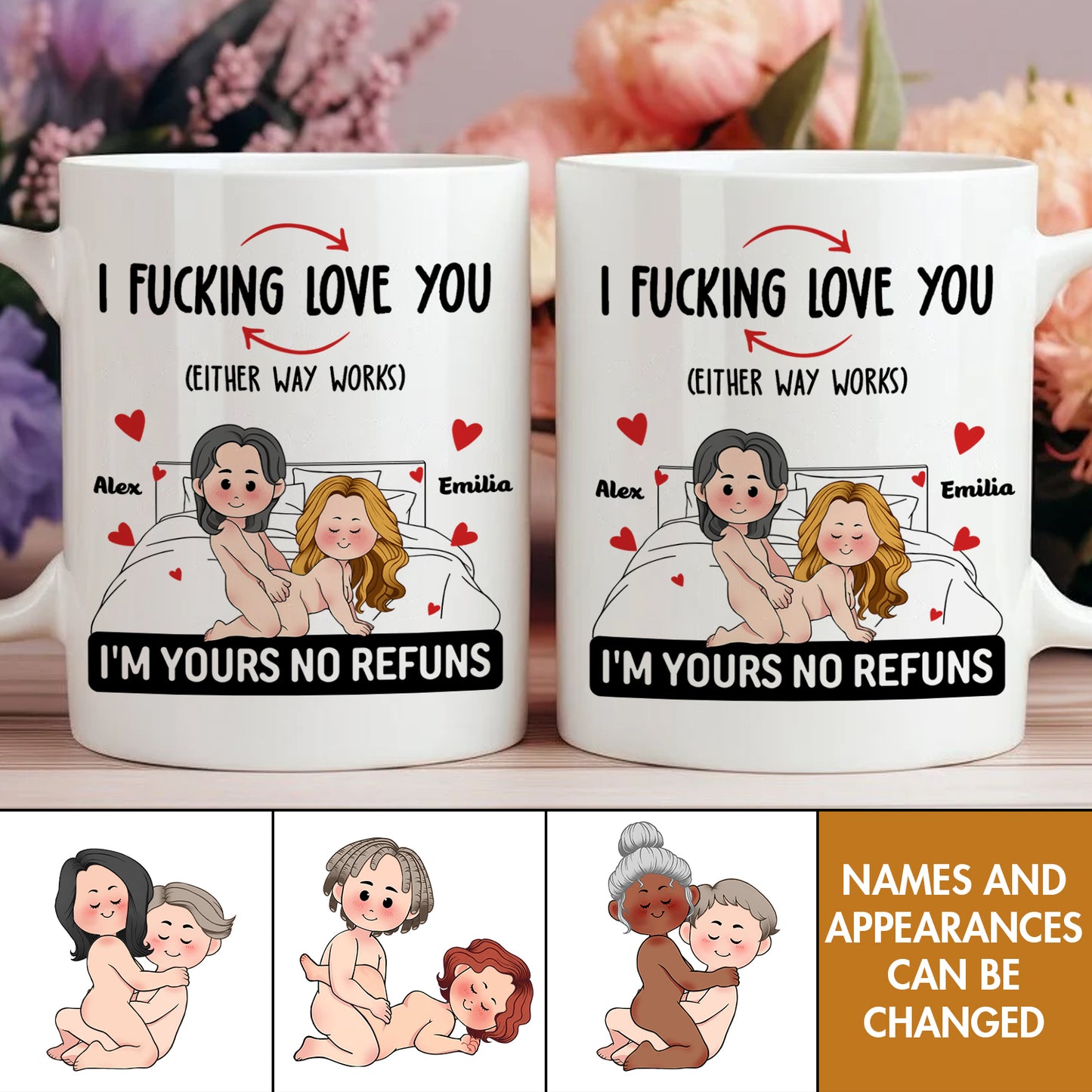 Couple - I Fucking Love You (Either Way Works) - Personalized Mug