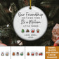 Besties - Million Little Things - Personalized Circle Ceramic Ornament