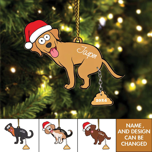 Pet Lover - Funny Christmas Dog - Personalized Dog Wooden Ornament