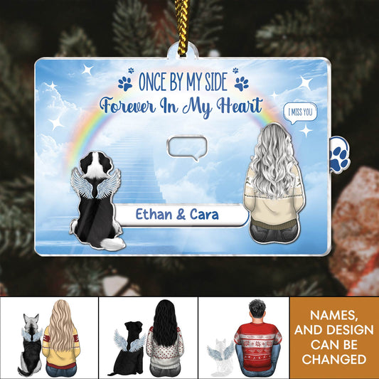 Pet Lover - Once By My Side, Forever In My Heart - Personalized Acrylic Slider Card