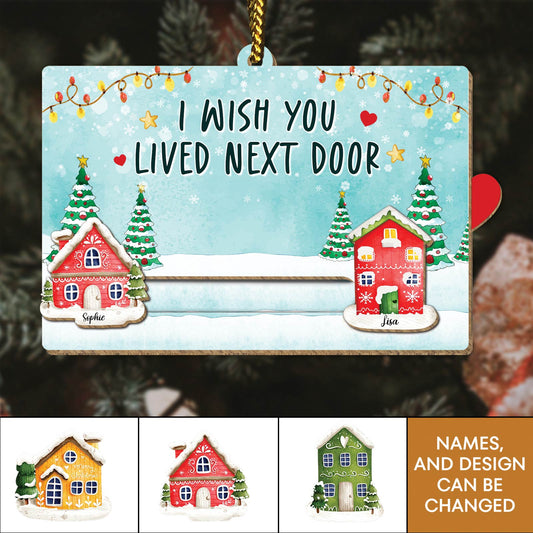 Friends - I Wish You Lived Next Door - Personalized Slider Card