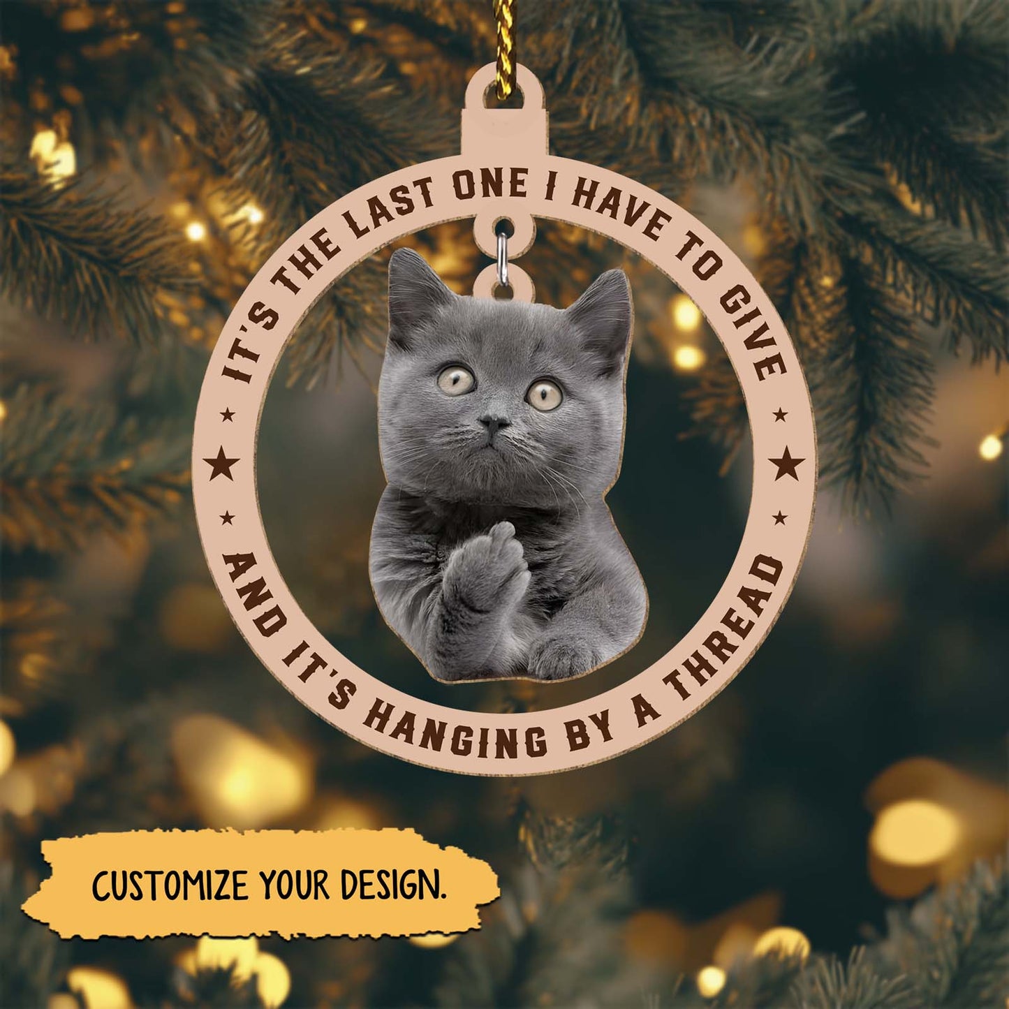 Pet Lover - It's The Last One I Have To Give - Personalized Wooden Cat Ornament