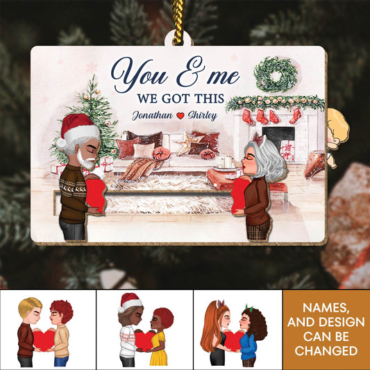 Couple - You & Me We Got This - Personalized Wooden Slider Card