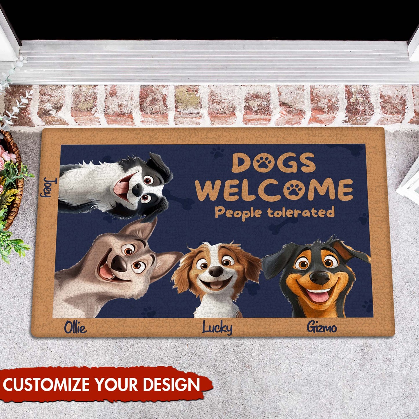 Pet Lover - Dogs Welcome - Personalized Pet Doormat