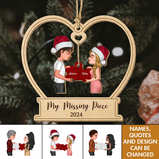 Couple - My Missing Pieces 2024 - Personalized Hanging Spinner Ornament