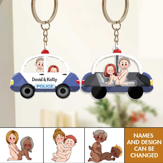 Couple - Love Journey Of Ours - Personalized Police Shaking Keychain