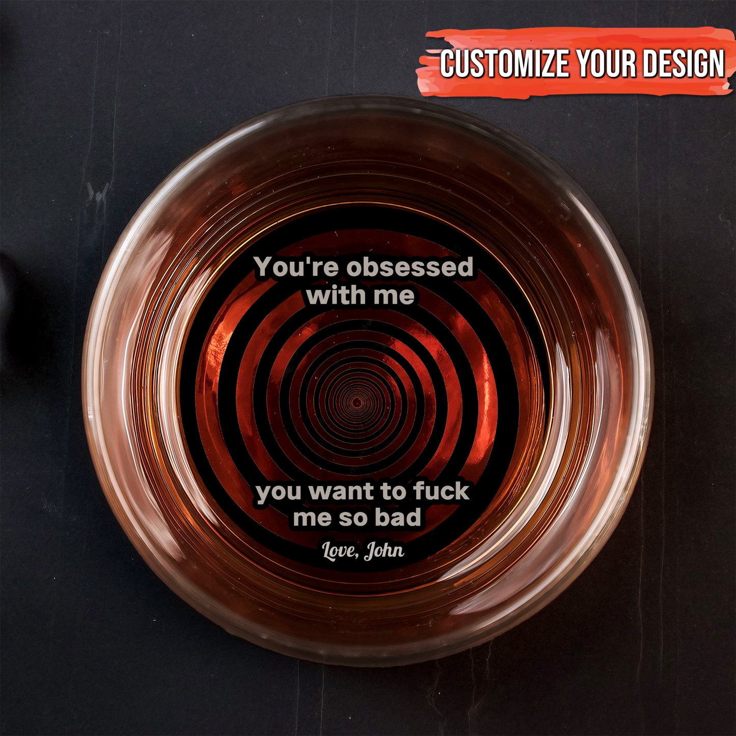 Couple - You're Obsessed With Me - Personalized Whiskey Glass