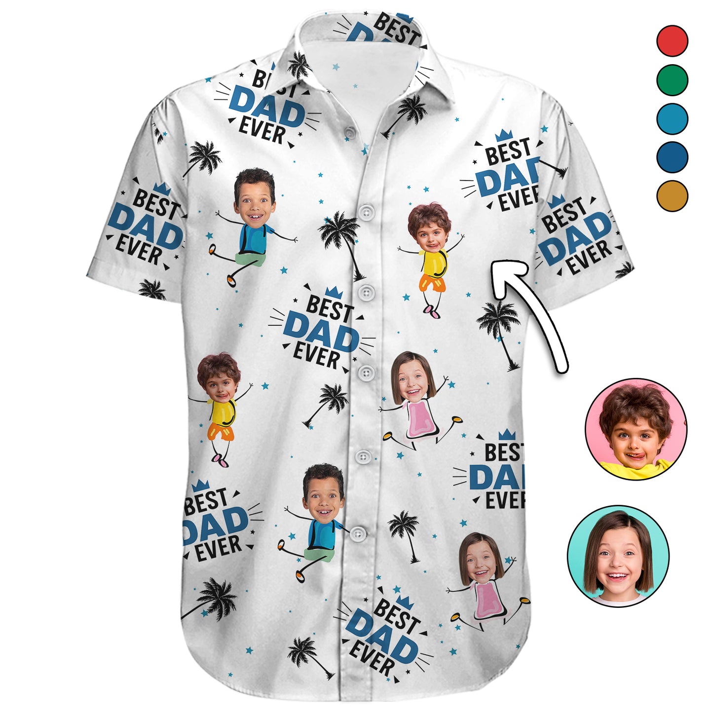 Father - Best Dad Ever - Personalized Hawaiian Shirt