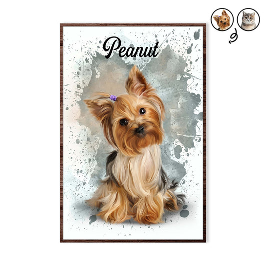 Pet Lovers - Custom Photo Dog Cat - Personalized Poster